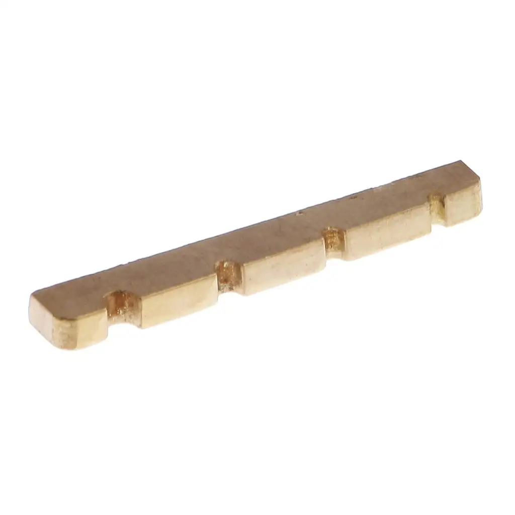 Brass Electric Bass Nut 4 String Slotted Nut Replacement Parts for Enhanced Tone and Durability