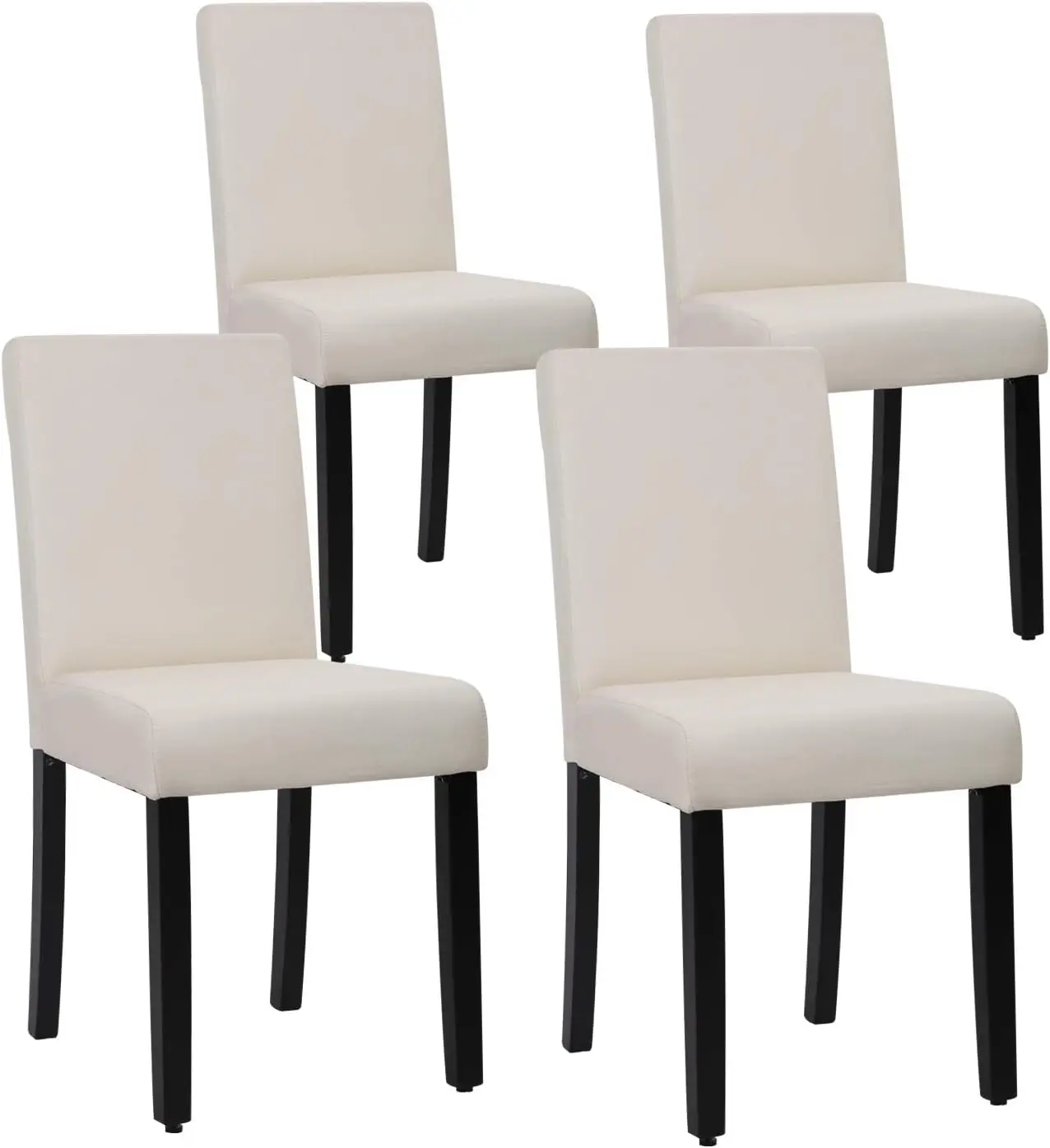 Dining Chairs Set of 4,Dining Room Chairs Elegant Design Modern Fabric Upholstered Dining Chairs,Beige