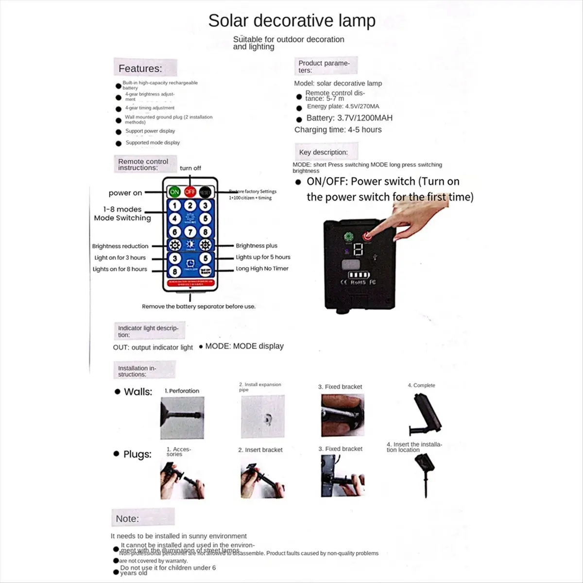 

【24Горячая распродажа!】Солнечные гирлянды 39,3 фута 100 светодиодов с IP65 водонепроницаемыми солнечными гирляндами для сада, двора, крыльца, дерева, декора для вечеринки
