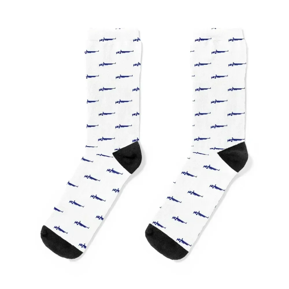 Air Rifle Dark Blue Socks christmas gift halloween Socks Male Women's