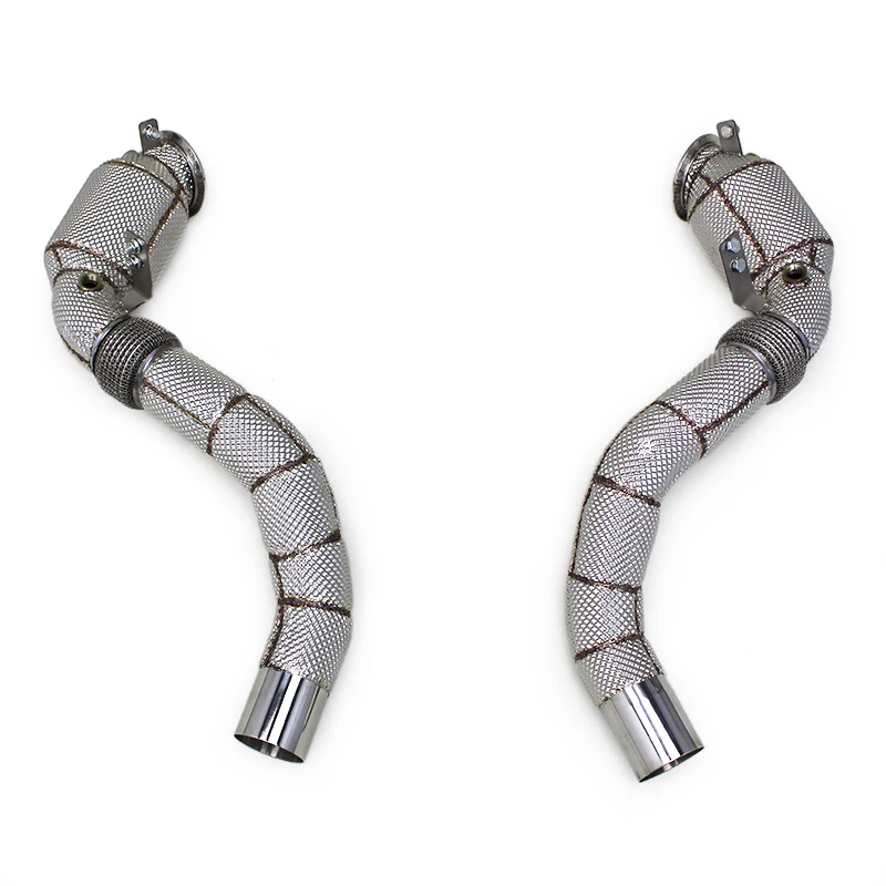 Custom Exhaust Downpipe For BMW M550/M550i G30/N63 4.4TT 2017-2022 Performance Header Catted Free Flow Pipe SUS304 Muffler