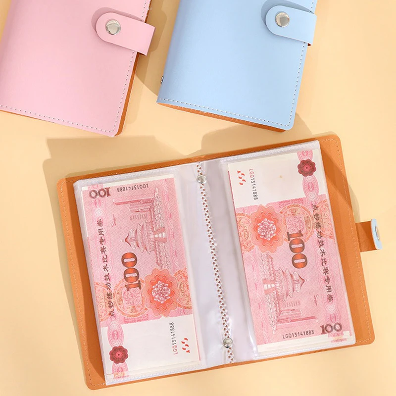 PU Leather Budget Binder Notebook Cash Envelopes System Set With Binder Pockets For Money Budget Saving Bill Organizer