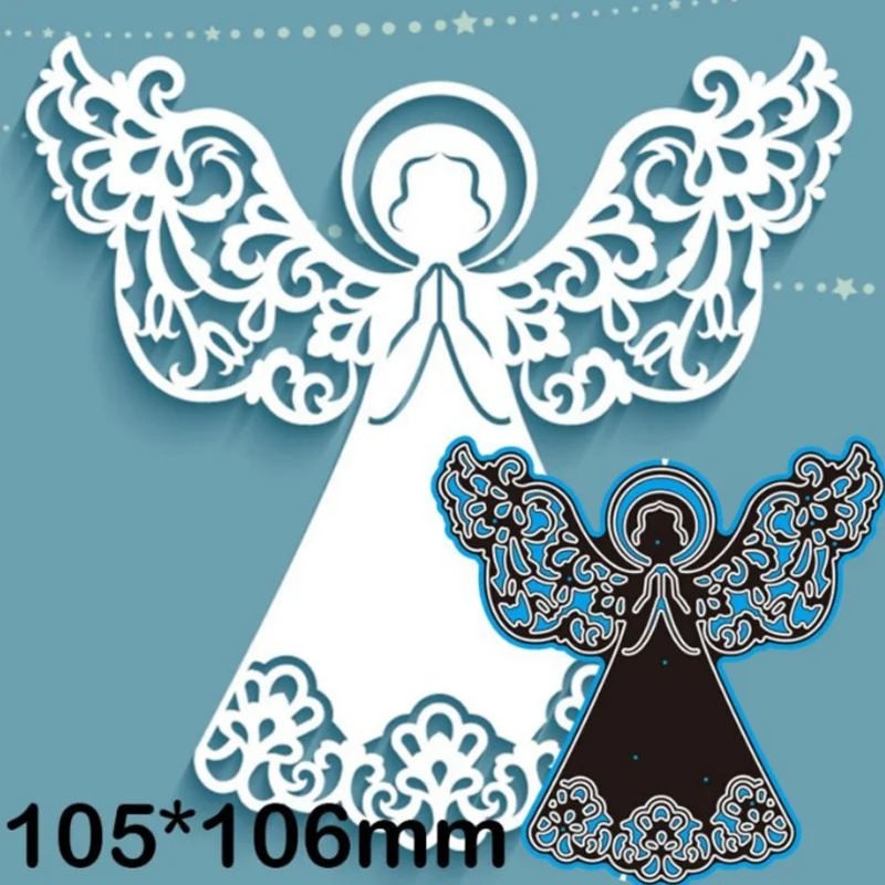 Kawaii Angel Etching Metal Cutting Dies DIY Scrapbooking Die Cutout Wedding Party Craft Card Embossing Decoration Stencils