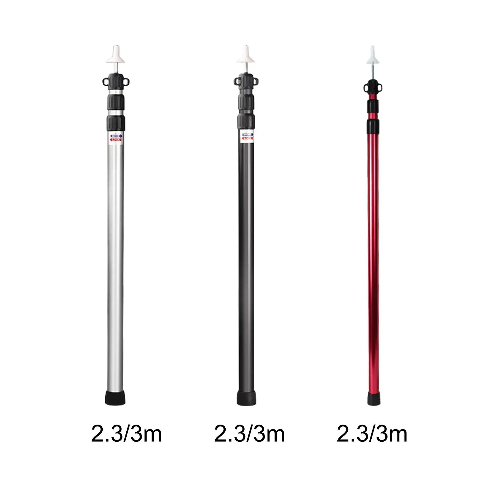 Tent Tarp Poles Tent Accessories Universal Multifunctional Awning Poles Telescoping for Awning Tarpaulin Canopy Porch Camping