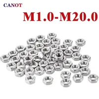 Hexagon Hex Nuts M1 M1.2 M1.4 M1.6 M2 M2.5 M3 M3.5 M4 M5 M6 M8 M10 M12 M14 M16 M18 M20 Hex Nut 304 Stainless Steel DIN934 Metric