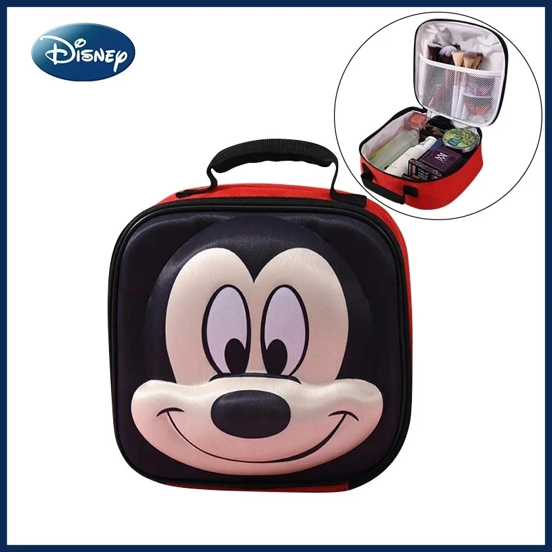 

Disney Mickey New Portable Cosmetic Bag Large Capacity Women's Cosmetic Bag 3D Fashion Travel Portable Storage Toiletry Bag