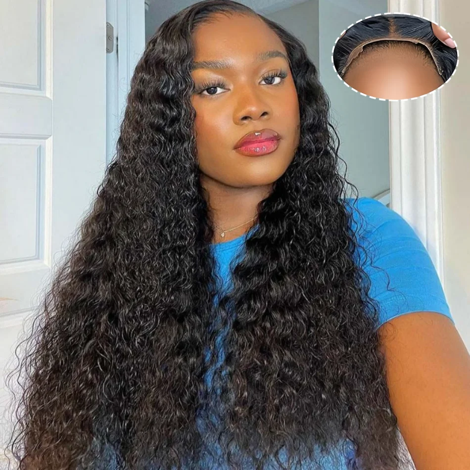 5x5 Hd Lace Closure Curly Glueless Wig Human Hair Ready to Wear Brazilian 4x4 Lace Closure Deep Wave Human Hair Wigs for Women