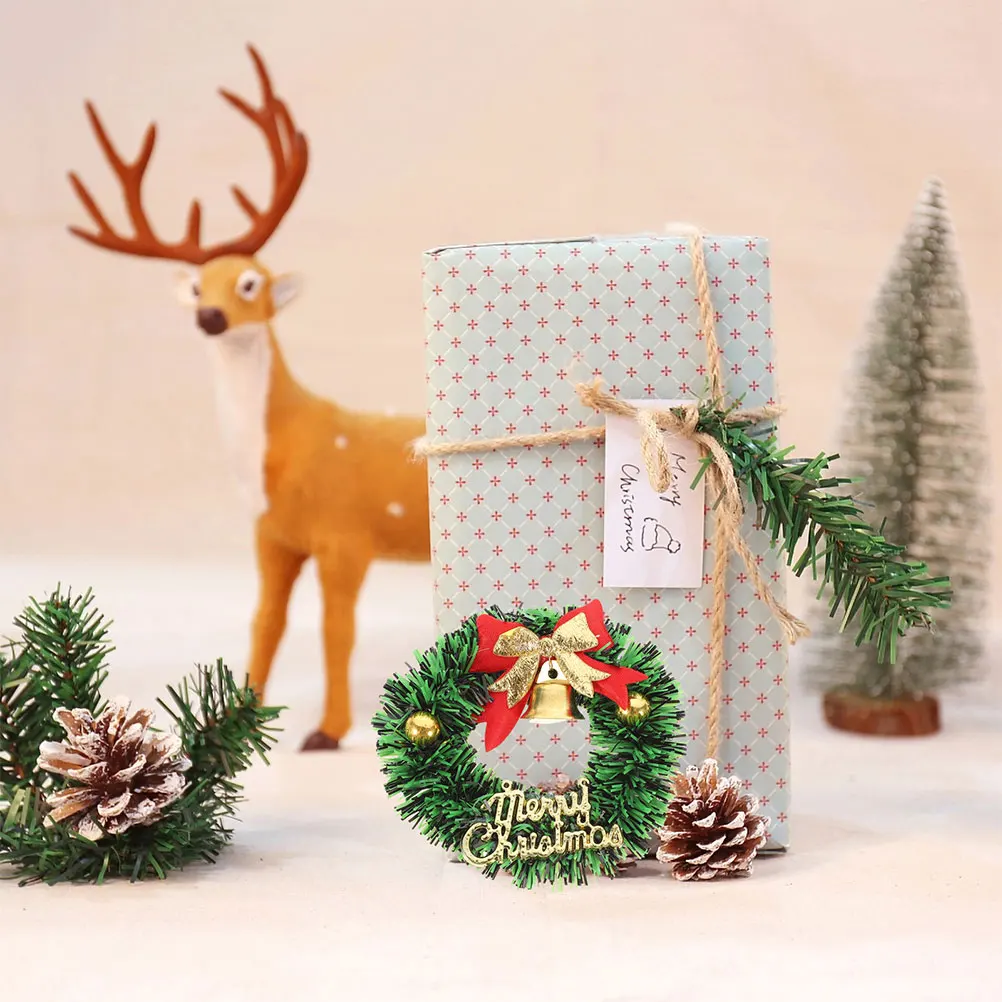 

20 Pcs Plain Mini Christmas Wreath Tiny Wreaths Crafting Small Crafts Decorative
