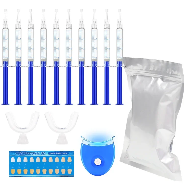 

20 pcs Teeth Whitening gels Peroxide Dental Bleach Gel 44% Bleaching Tooth Whitener Syringe Gel 3ml bulk