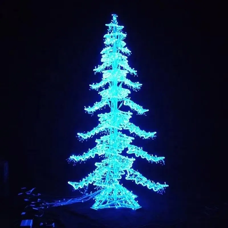 Customized outdoor IP65 protection grade 3D artificial color-changing RGB LED Christmas tree light with landscape decoration