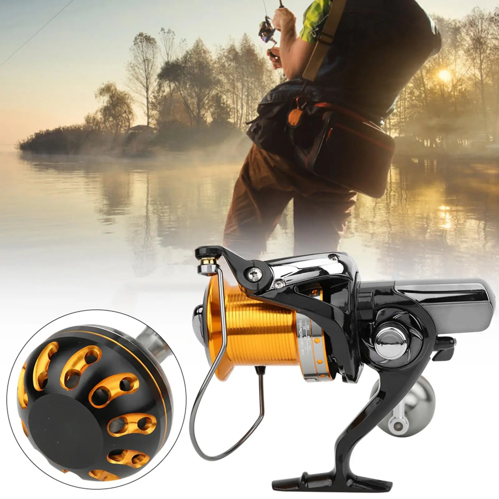 HS7000 HS8000 HS11000 Metal Spinning Fishing Reel 15+1 Ball Bearings Long Distance Casting Wheel