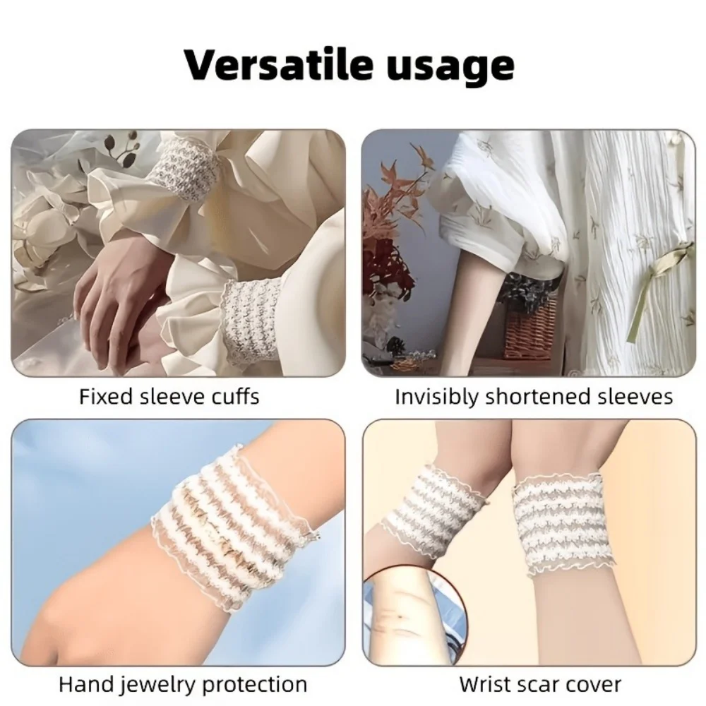 Elastic Sleeve Shorteners, Non-Slip Cuff Fasteners for Shirts, Hanfu, Blazers & Suit Jackets
