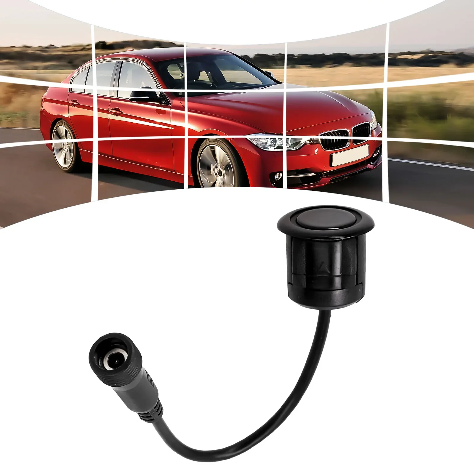 1pc Car Parking Sensor 18.5mm 0.14m Cable Black Car Reverse Parking Waterproof Sensor Sound Repair Parts Car Accessories
