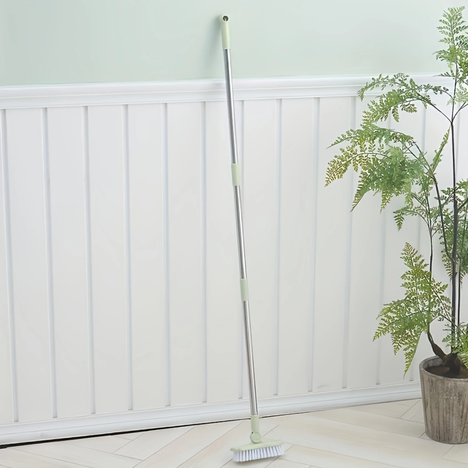 "Versatile" 47.2" Long Handle Rotating Scrub Brush - Adjustable, Multi-Surface Cleaning Tool For Bathroom, Kitchen, Deck & More
