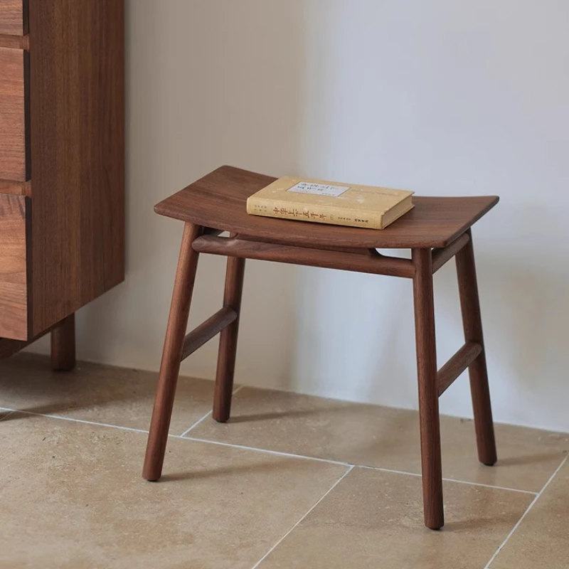 

New Chinese Style Saddle Stool Black Walnut Stools Comfortable To Sit Long Time Changing Shoes Ottomans Living Room Furniture