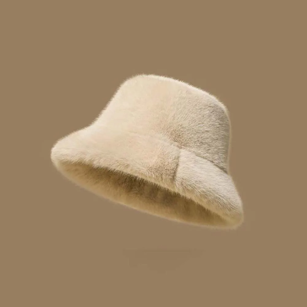 Подарки, темпераментная кепка для бассейна, теплая однотонная зимняя рыбацкая шапка, имитация норкового меха, антихолодная панама во французском стиле, осенняя шапка