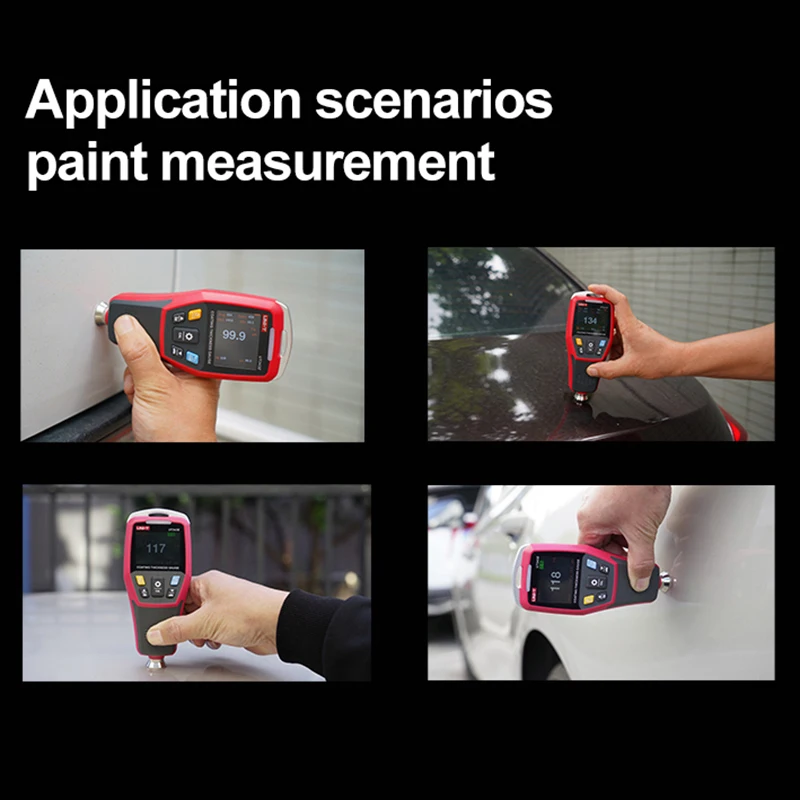 Imagem -05 - Uni-t-tft Medidor de Espessura de Revestimento com Bluetooth Car Film Paint Tester Tft Screen Display Ut343e 02000 ° c