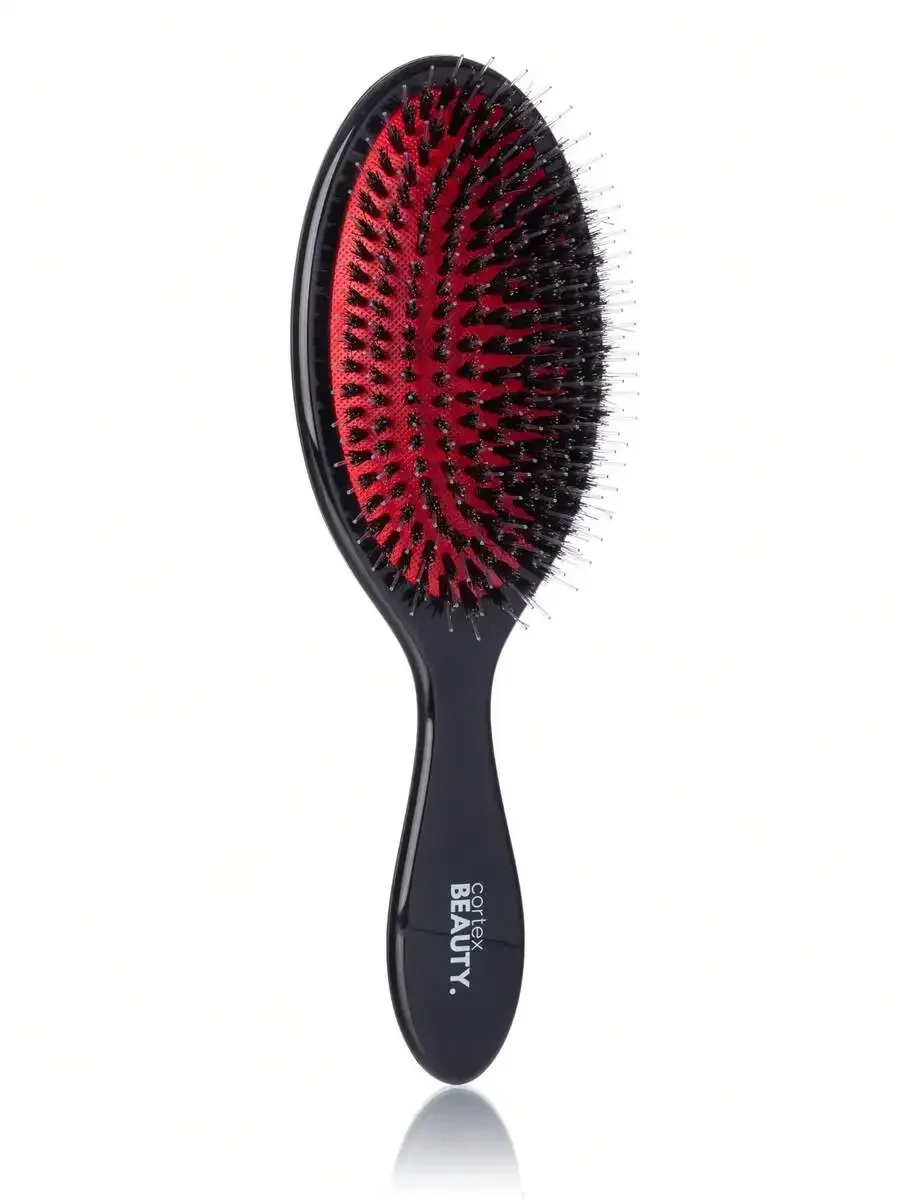 

3 Inch Professional Detangling Brush With Boar Bristles And Ionic Nylon Pins