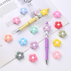 10Pcs Baby Silicone Beads Flower Teether Beads For Making Baby Teether Chewable Beads Food Grade DIY Pacifier Chain Accessories