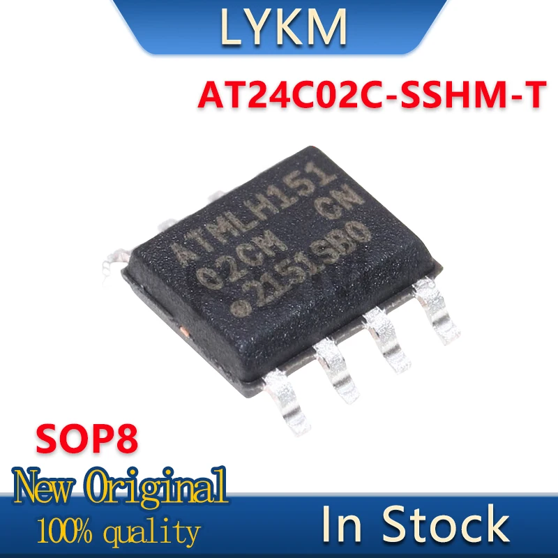 10-100/PCS New Original AT24C02C-SSHM-T memory chip EEPROM Serial port SOIC-8In Stock