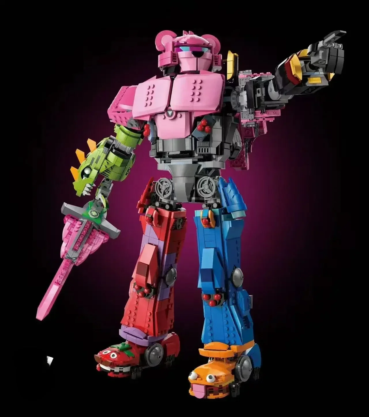 

NEW 2025 Colorful Mecha Team Leader Building Blocks Minifigure Model Action Robot Assembling Bricks Toys Gifts For Kid Boy Adult