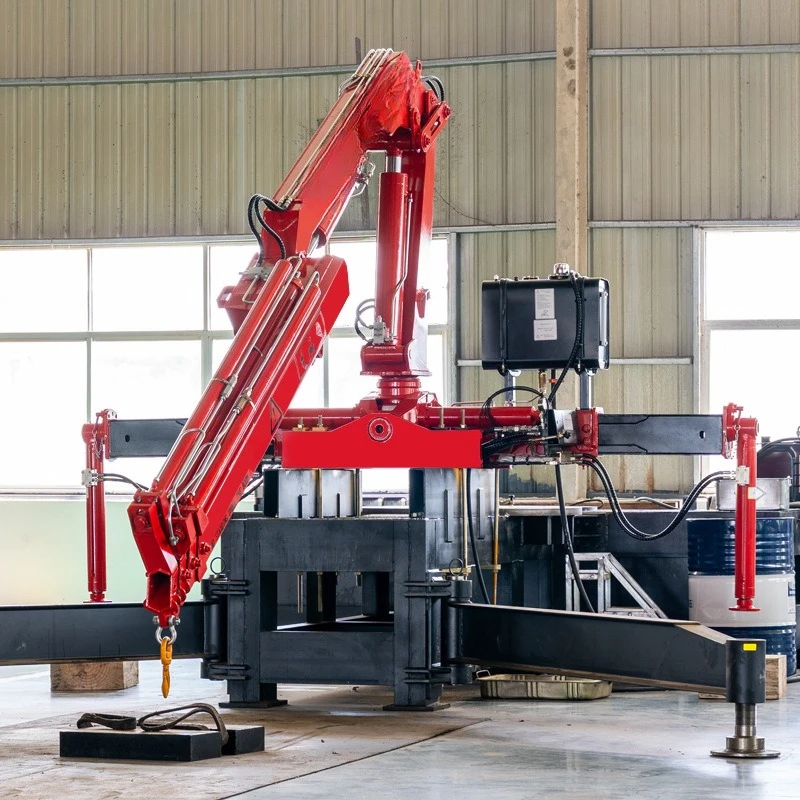 Vehicle-mounted crane 3 tons 4 tons 5 tons hydraulic folding arm truck-mounted crane with wireless remote control