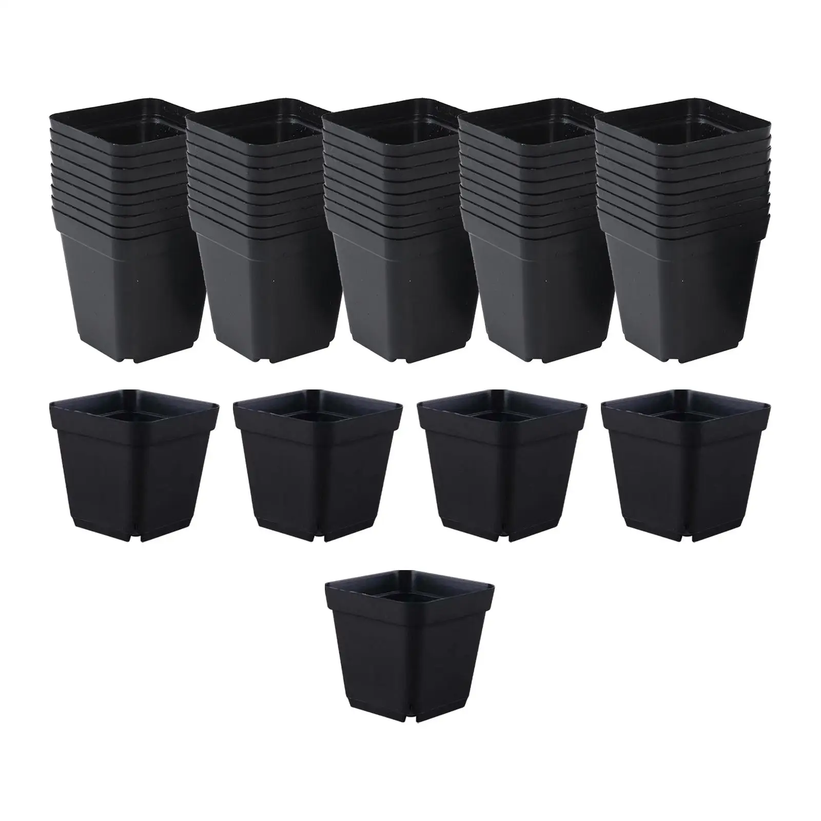 50 Pieces Nursery Pots Nursery Transplanting Planter Container Plastic Seed