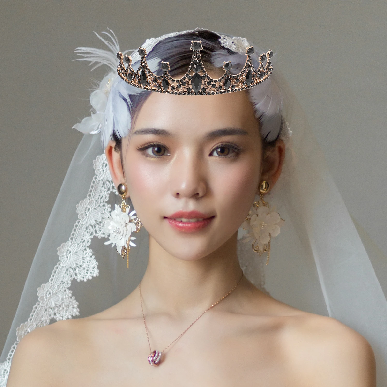 

1pc Elegant Women Crown Hair Accessories Bridal Headpiece Wedding Headdress Baroque Style Crown Party Headdress Bride Hair Decor