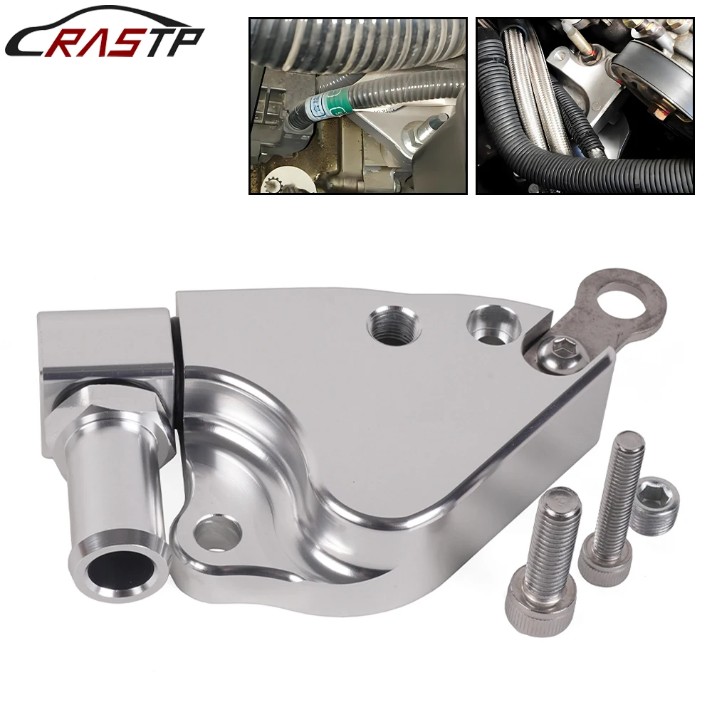 RASTP-Aluminum Intake Manifold Adapter For Civic K20 Manifolds On K24 Coolant Adapter RS-CR1851