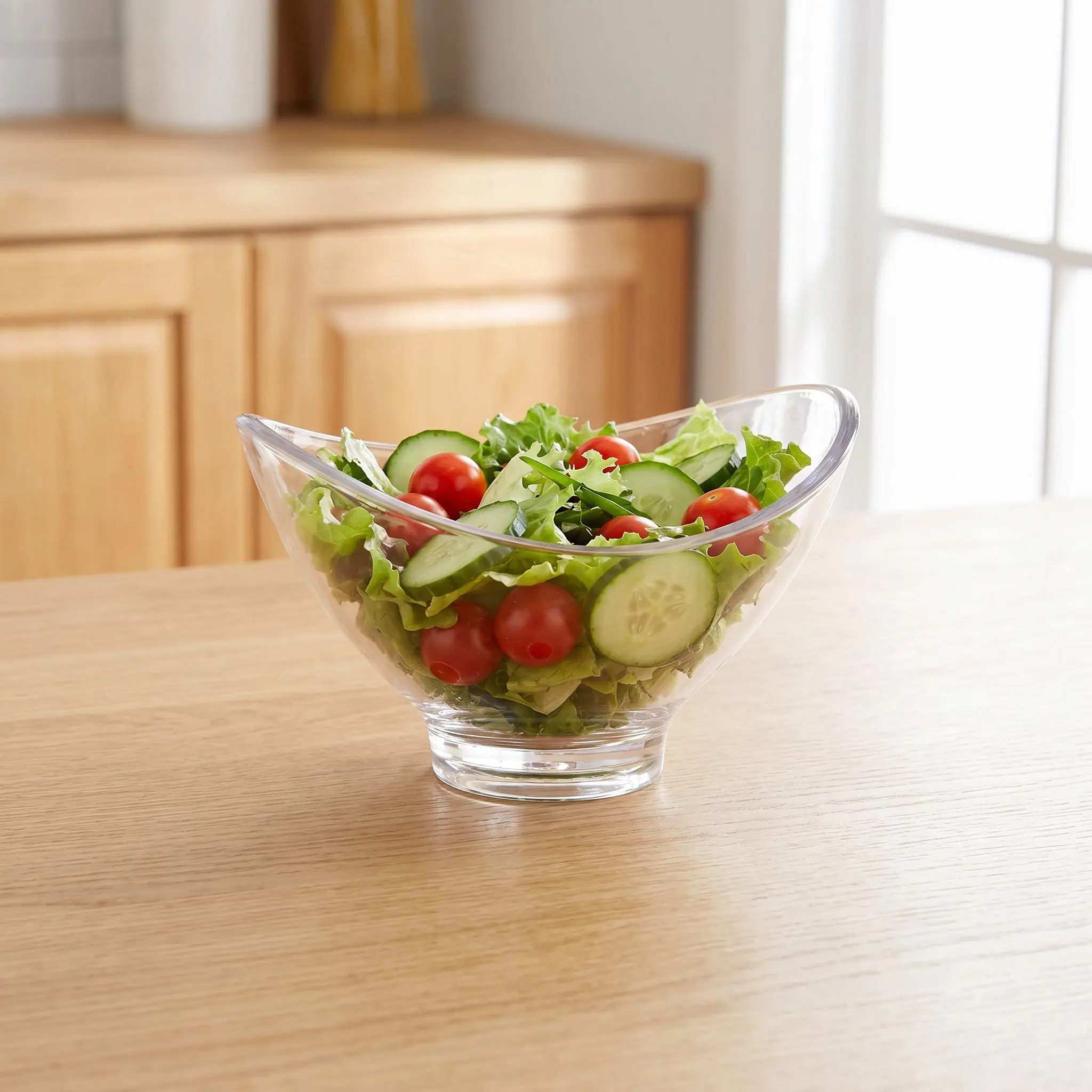 Premium Pc Plastic Clear Serving Bowl Multipurpose Ingot Design Salad Fruit Dessert Candy Bowl for Home Restaurant Hotel Party
