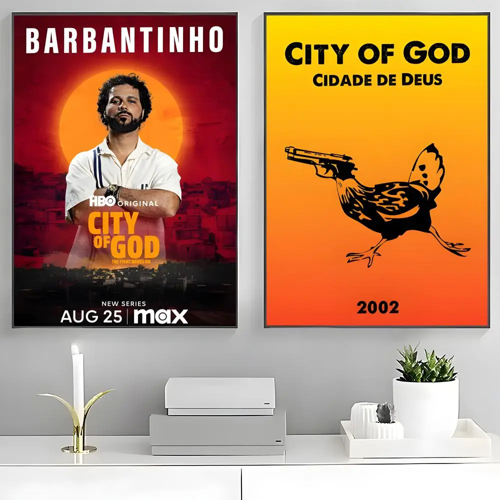 Movie City of God Poster Poster Stickers Painting Mural HD Wall Decals for Bedroom Living Room Home Self-Adhesive