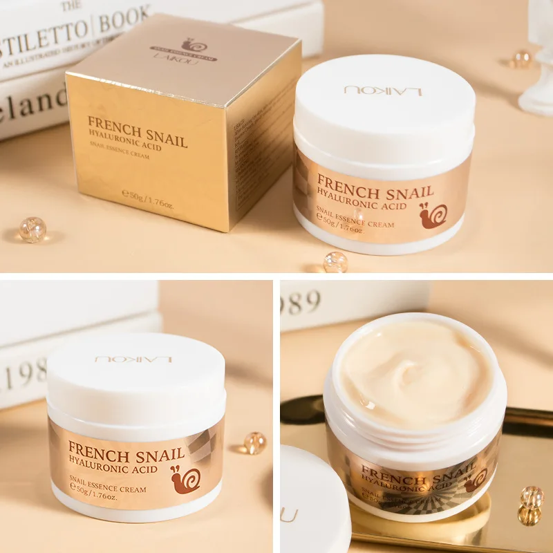 LAIKOU Snail Face Cream Hyaluronic Acid Moisturizer Firming Facial Cream Collagen Nourishing Serum Skin Care  50ML