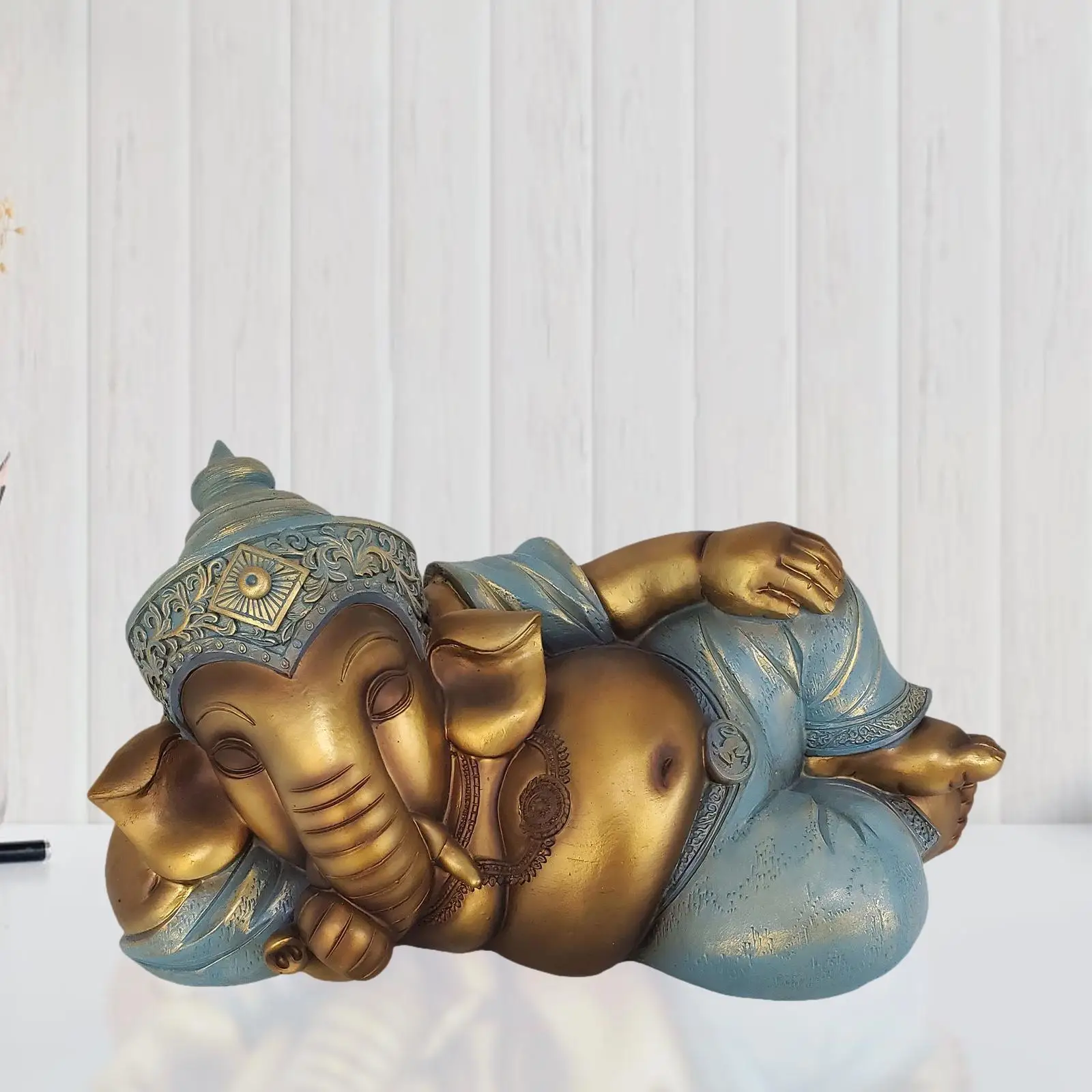 Ganesh Statue Gift Decoration Elephant Buddha Figurine for Office Porch Yard