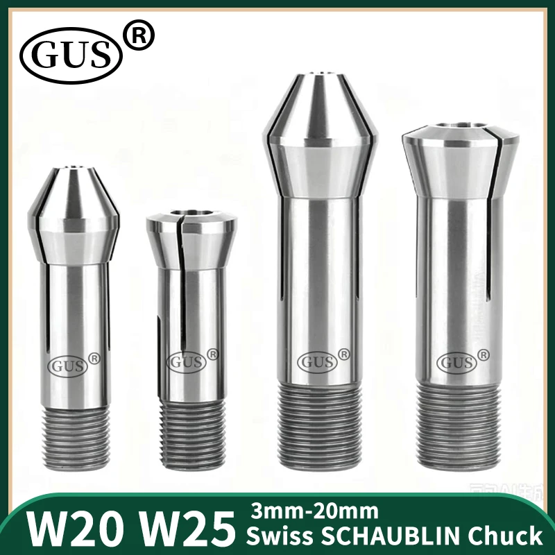 1Pcs High Precision Swiss Chuck W20 W25 3-20mm toolholder Collet for 5 Axis Grinder machines machining centers Swiss-type lathe