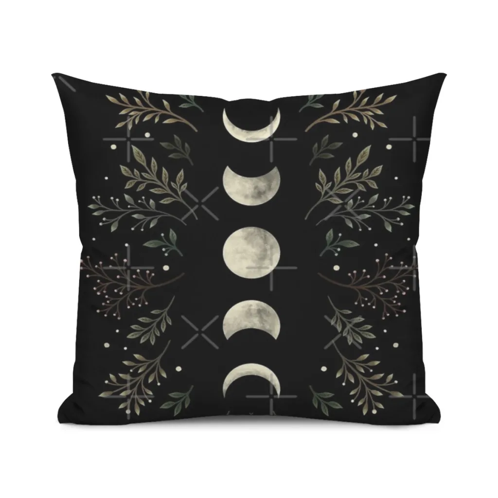 Moonlit Garden-Olive Green Cushion Cover 45x45cm Home Decor Sofa Pillow Home Pillowcase