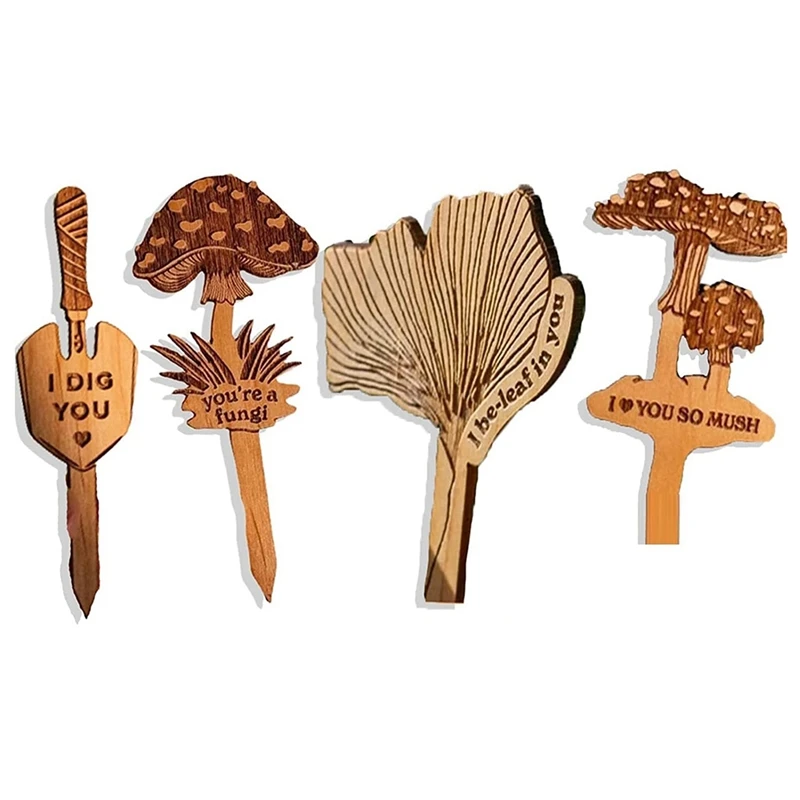 

Funny Plant Markers Wooden Plants Labels Handmade Encouraging Wood Plant Pick Garden Plant Tag Vegetable Garden Markers Durable