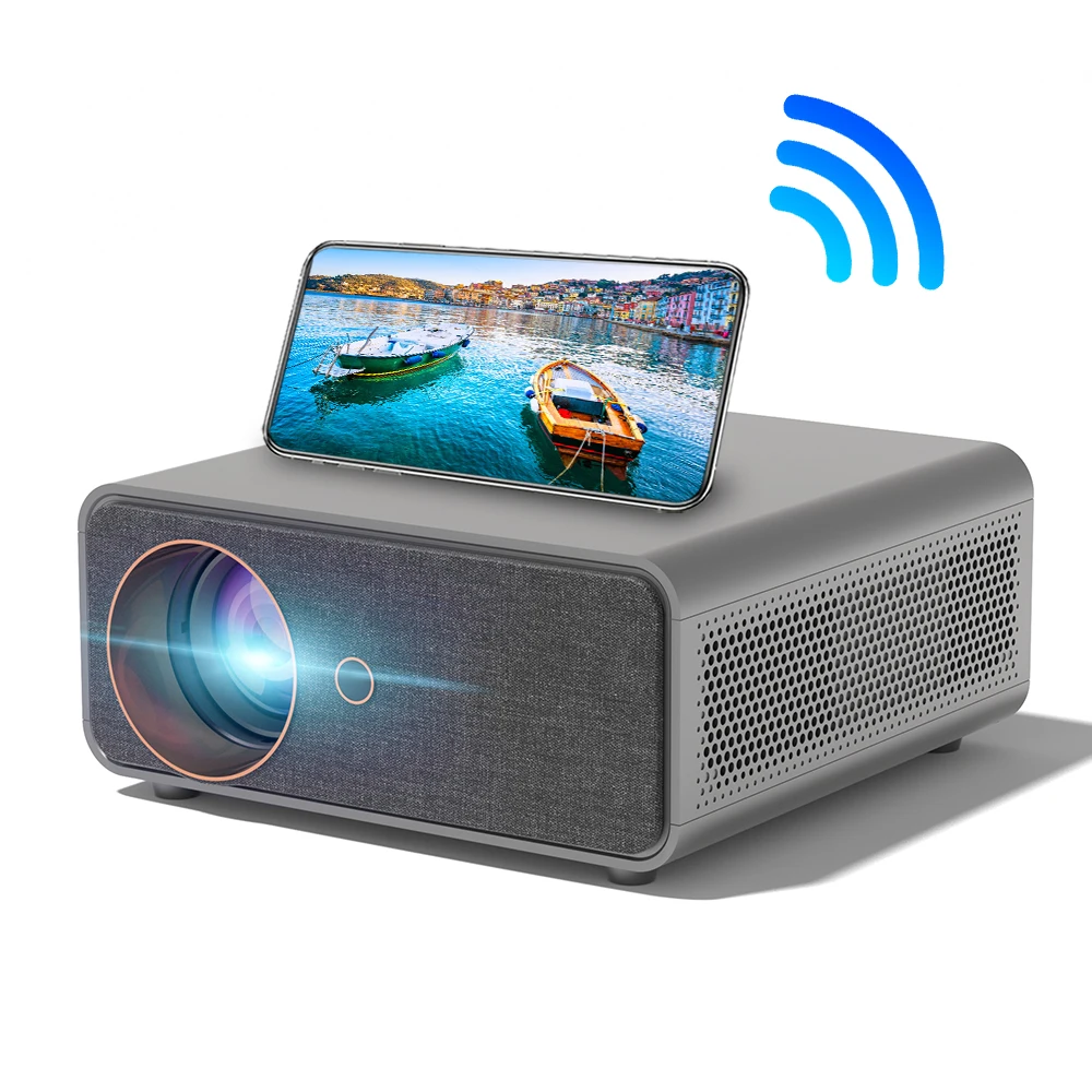 Proyector de construcción 4K para exteriores, iluminación láser de largo alcance Full HD, proyector de vídeo 4K con proyector de 10000 lúmenes