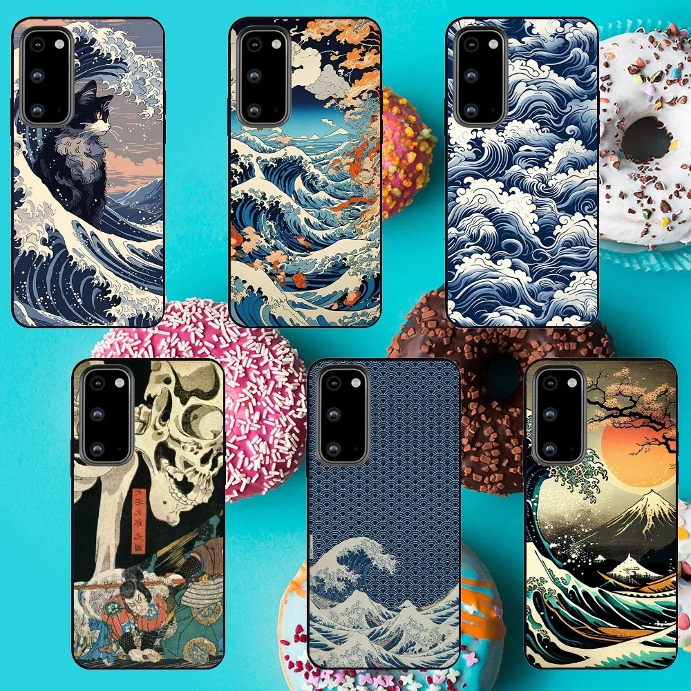 Japan Style Ukiyo-e Phone Case For Samsung Galaxy A52 A53 A72 A71 A73 A80 A91 S Shell