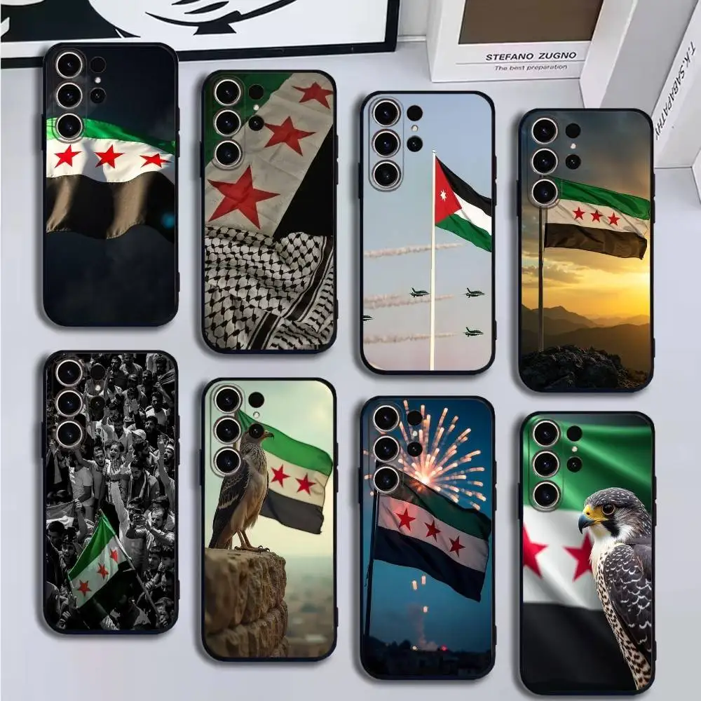 

Syria S-Syrian Revolution Flag Phone Case For SamsungS25,24,21,22,23,30,Ultra,20,Plus,Fe,Lite,Note,10,9,Soft Black Cover