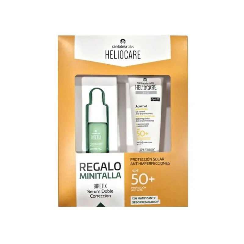 Heliocare 360 Acnimat SPF50+ 50Ml + Biretix Serum Doble Correction 10Ml