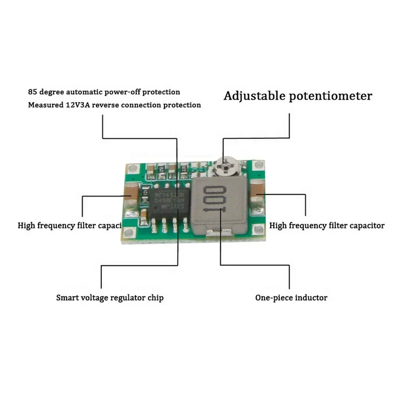 1/ 5/10 pz 3A MINI DC-DC convertitore STEP DOWN VOLT regolatore 5V-23V a 3.3V 6V 9V 12V 340KHz