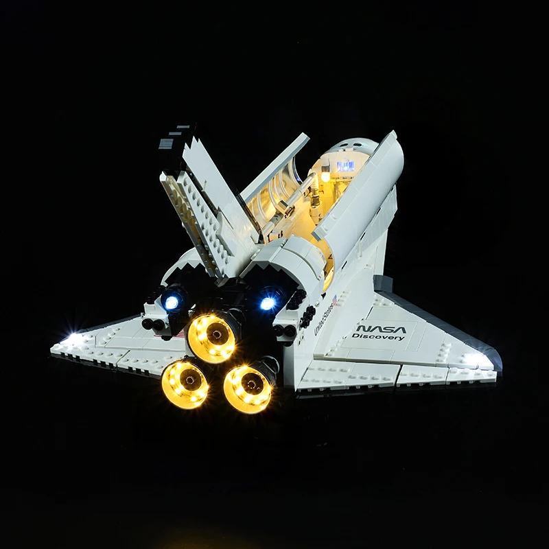 With Light Moc 10283 10213 10231 Display Space Shuttle Model Building Blocks Bricks Toys Kids birthday Gifts