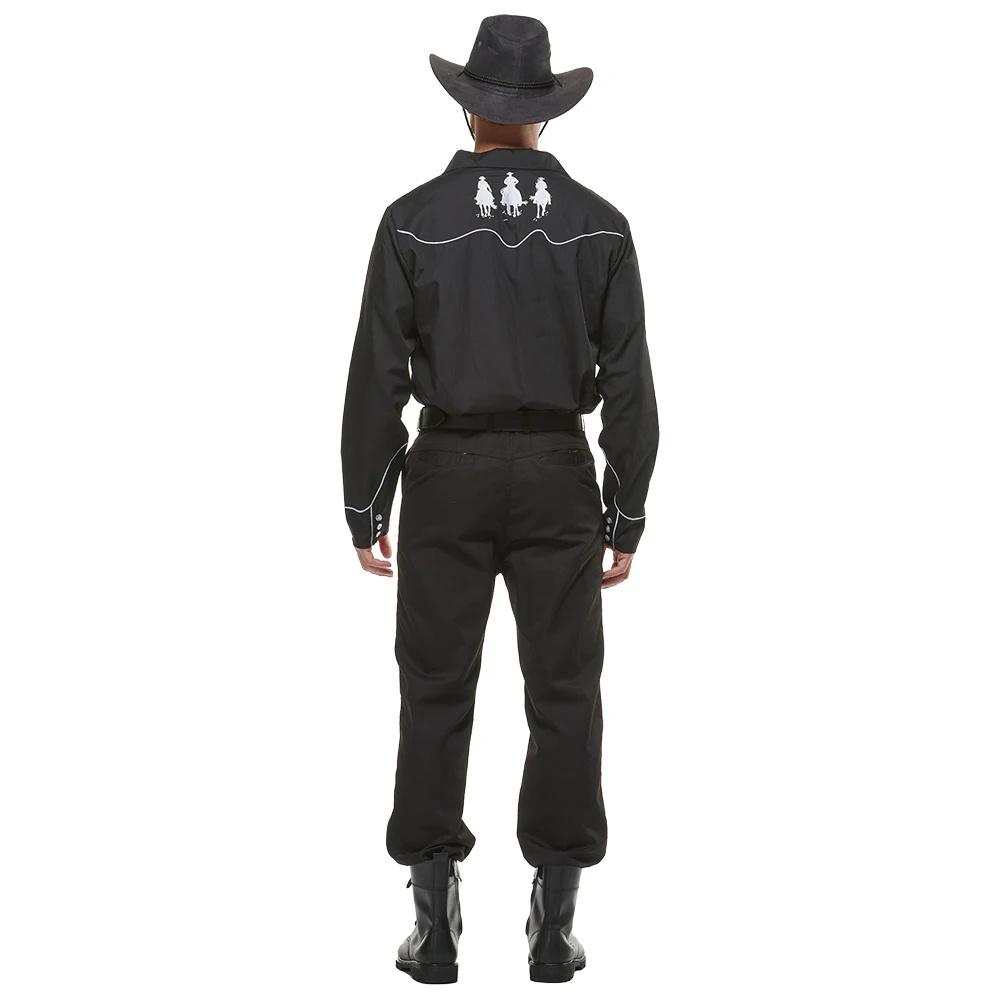 Chemise Cowboy Homme Manches Longues - Broderie Crâne De Taureau - Tissu Coton/polyester - Style Western Vintage