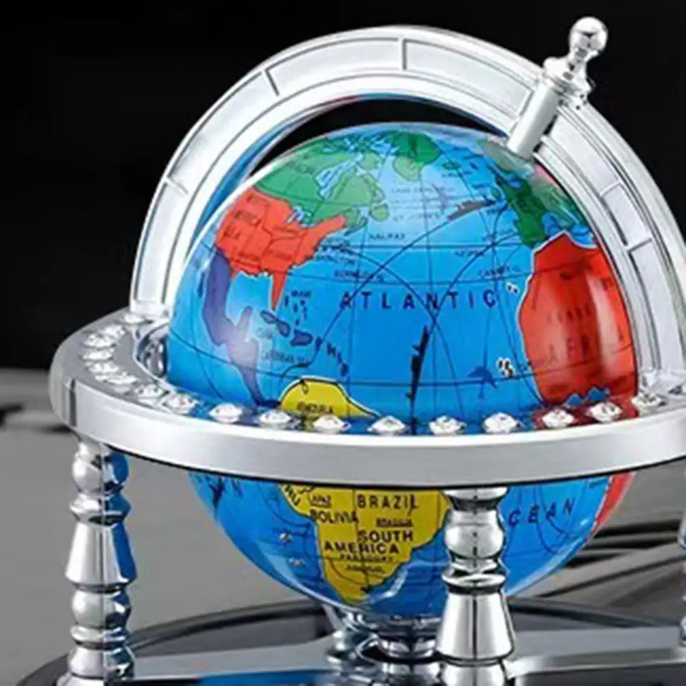 Solar Car Globe Aromatherapy Rotating Perfume Decor Air Purifier Air Freshener Release Odor Eliminator Car Interior Accessories