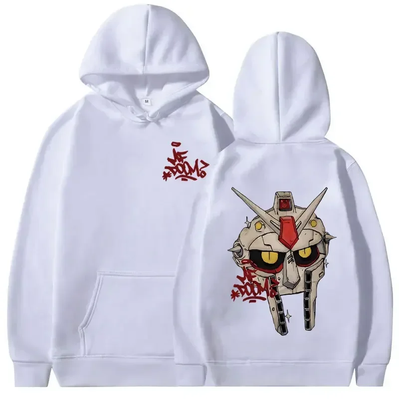 MF Doom Madvillain Graphic Sweatshirt for Men and Women Large Size Casual Sweatshirt with Hip Hop HoodCartoon Metal Mask