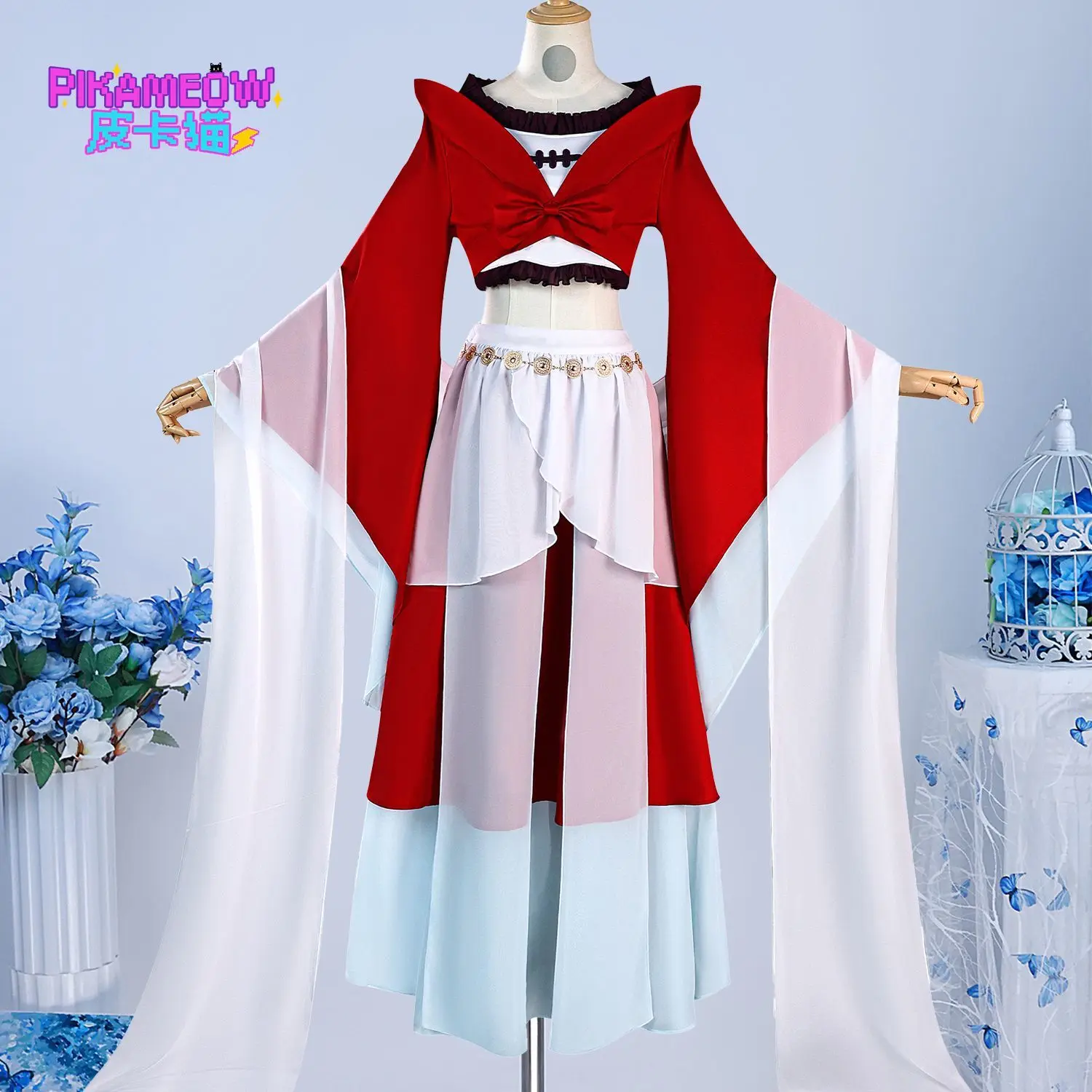 أزياء ماوماو التأثيرية يوميات الصيدلية ‌   الزي الرسمي للنساء فستان الأميرة للحفلات لعبة الهالوين وعيد الميلاد كرنفال مجموعة كاملة