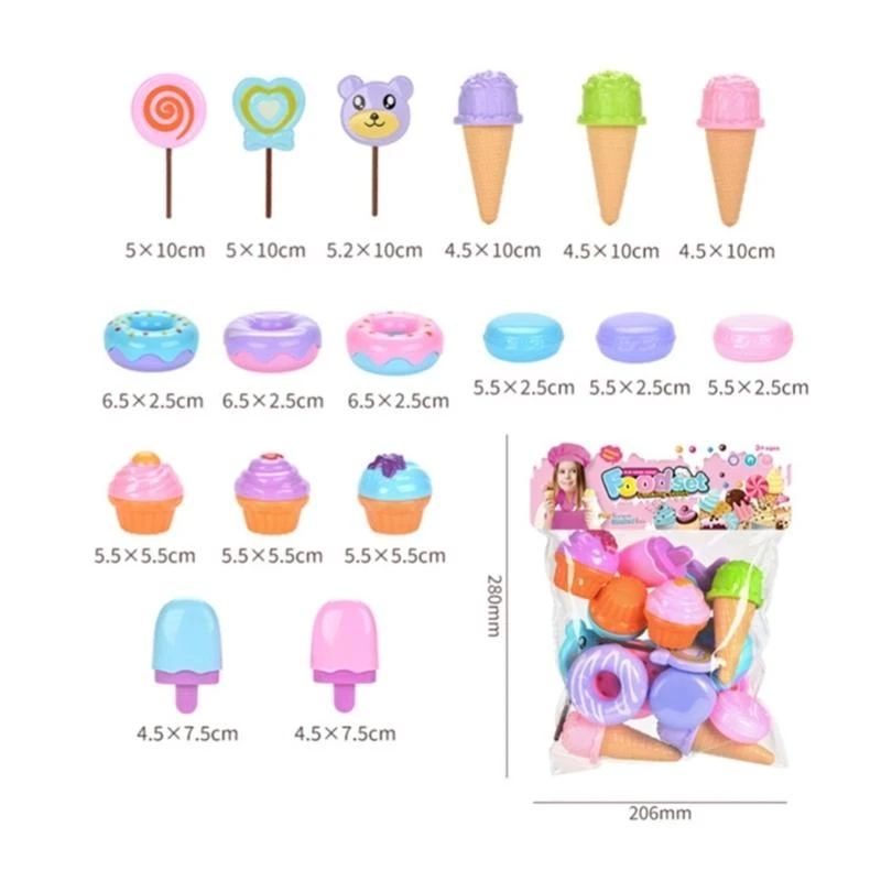 Urocza zabawka na przyjęcie i odgrywanie ról Domek dla lalek Zestaw do zabawy w kuchni Cupcake Cake 15UB