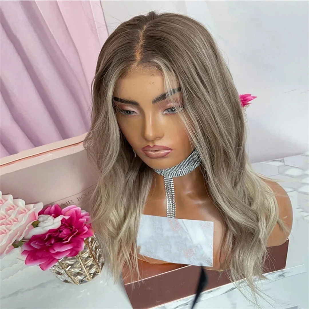 

Мягкие объемные волнистые парики спереди, длинные карамельно-коричневые смешанные цвета, синтетический парик с темными корнями, 13x4 HD, прозрачные парики на шнурке