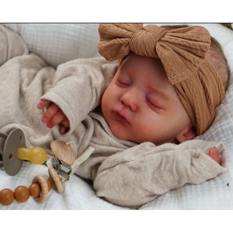 NPK 20''Unfinished Unpainted Reborn  Fresh Color Doll Kit Alessia DIY Blank Parts with Cloth Body
