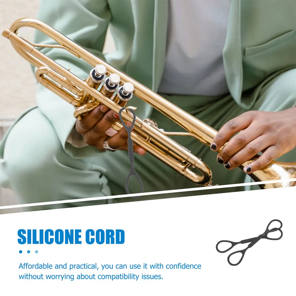 

5Pcs Trumpet Slide Stoppers Silicone Stopper Ring Durable Flexible Lightweight Tuning Accessory Gift Black Trumpet Slide Stopper